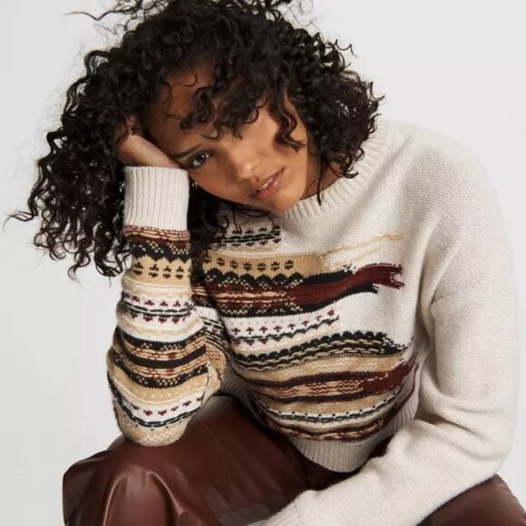 ❌SOLD❌ rag & bone Annalise Wool-Cashmere Blend Crew Sweater size XS (oversized) - Picture 6 of 8